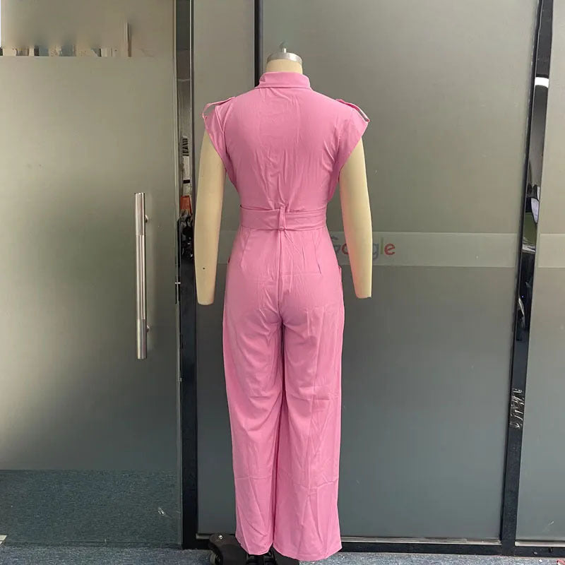 Modischer Jumpsuit mit schulterfreiem Kragen und Taille für Damen