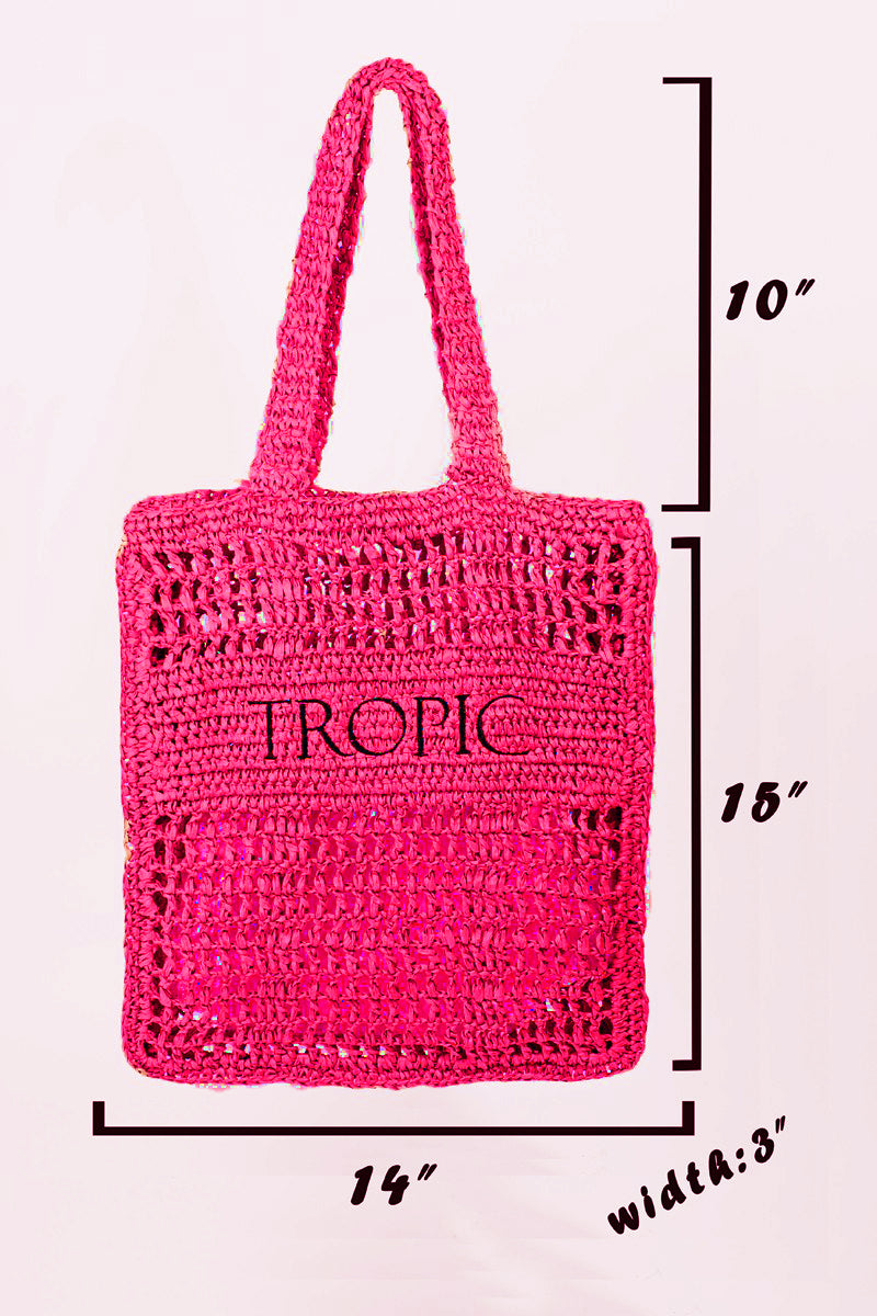 Bolso de mano con estampado de letras recortadas Fame