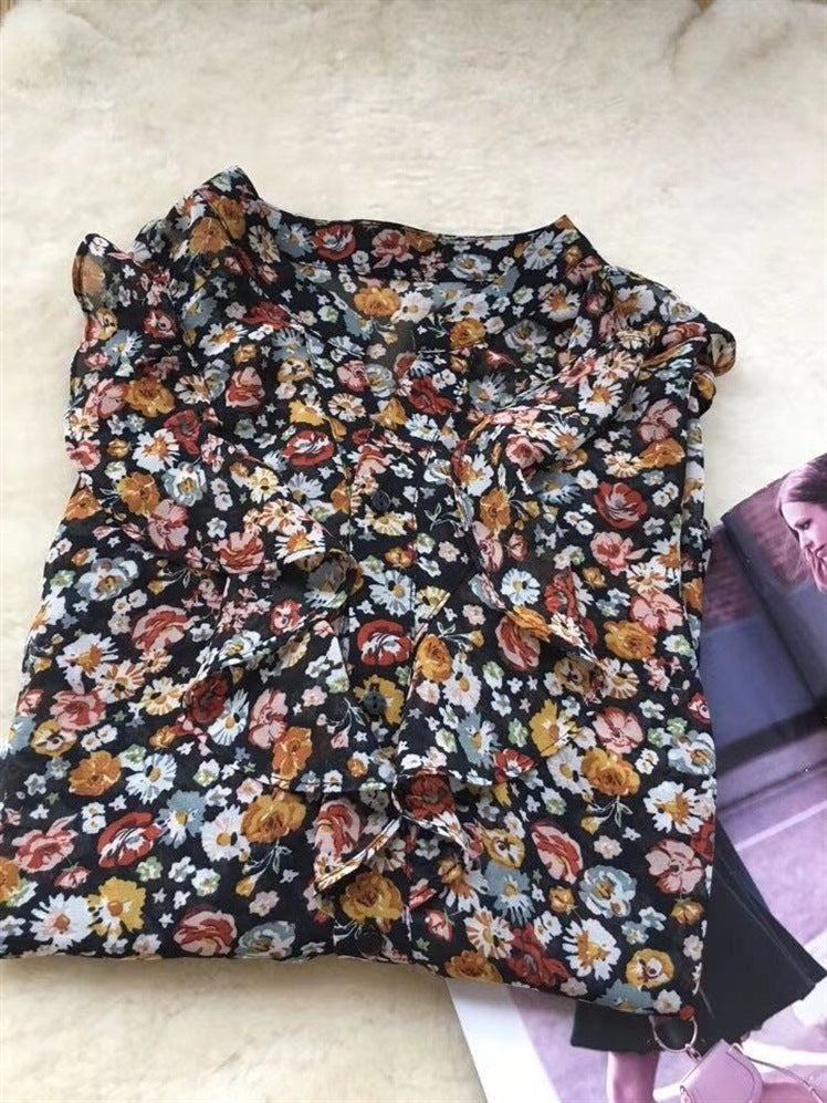 Camisa de gasa floral