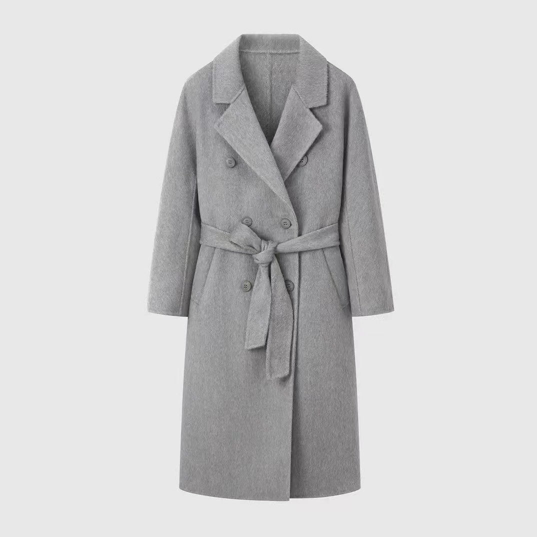 Double-sided Wool Overcoat Female Suit Collar Mid-length Cashmere