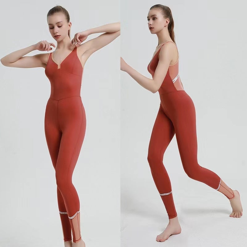 Women's Summer New Dance Fitness One Piece Yoga Clothes