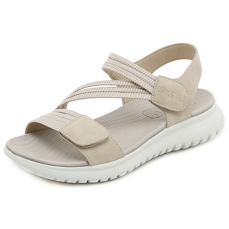 Bequeme, elastische Sandalen im Sportstil für Damen in Übergröße