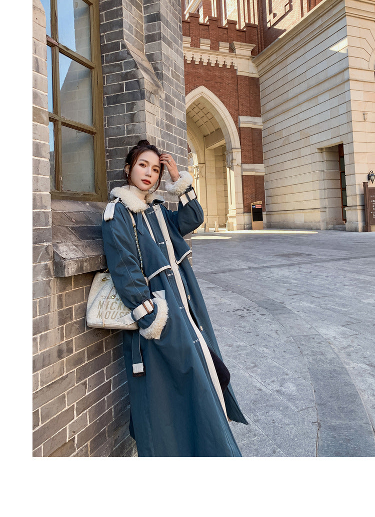 Chaqueta larga de algodón de invierno para mujer