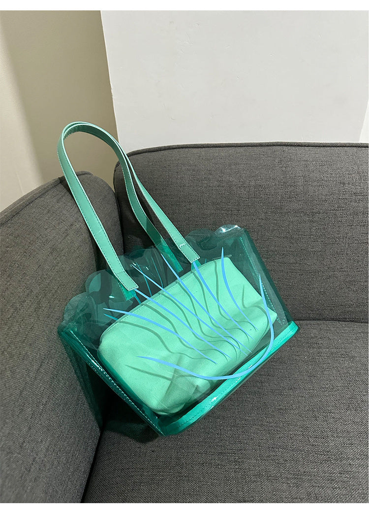 DIY Fünfzackiger Stern Design Spleißen Unterarm Damen Tasche