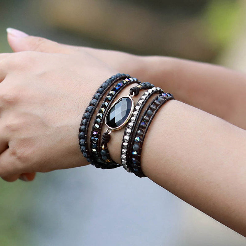 Achat-Perlenarmband