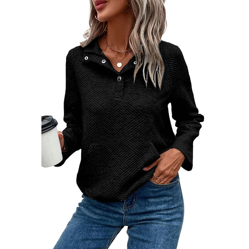 All-matching V-neck Long Sleeve Top Women