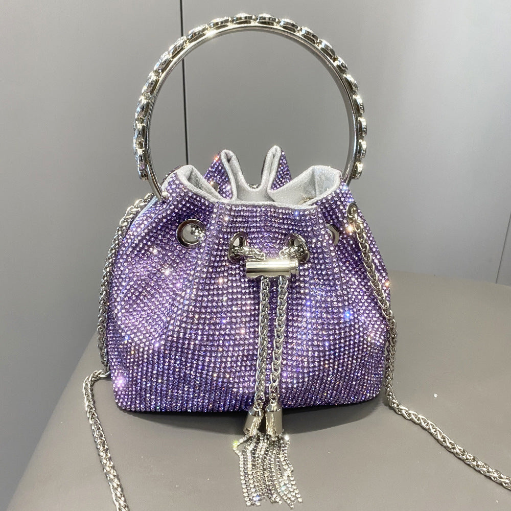 Bolso de mano con brillantes diamantes europeos y americanos para mujer