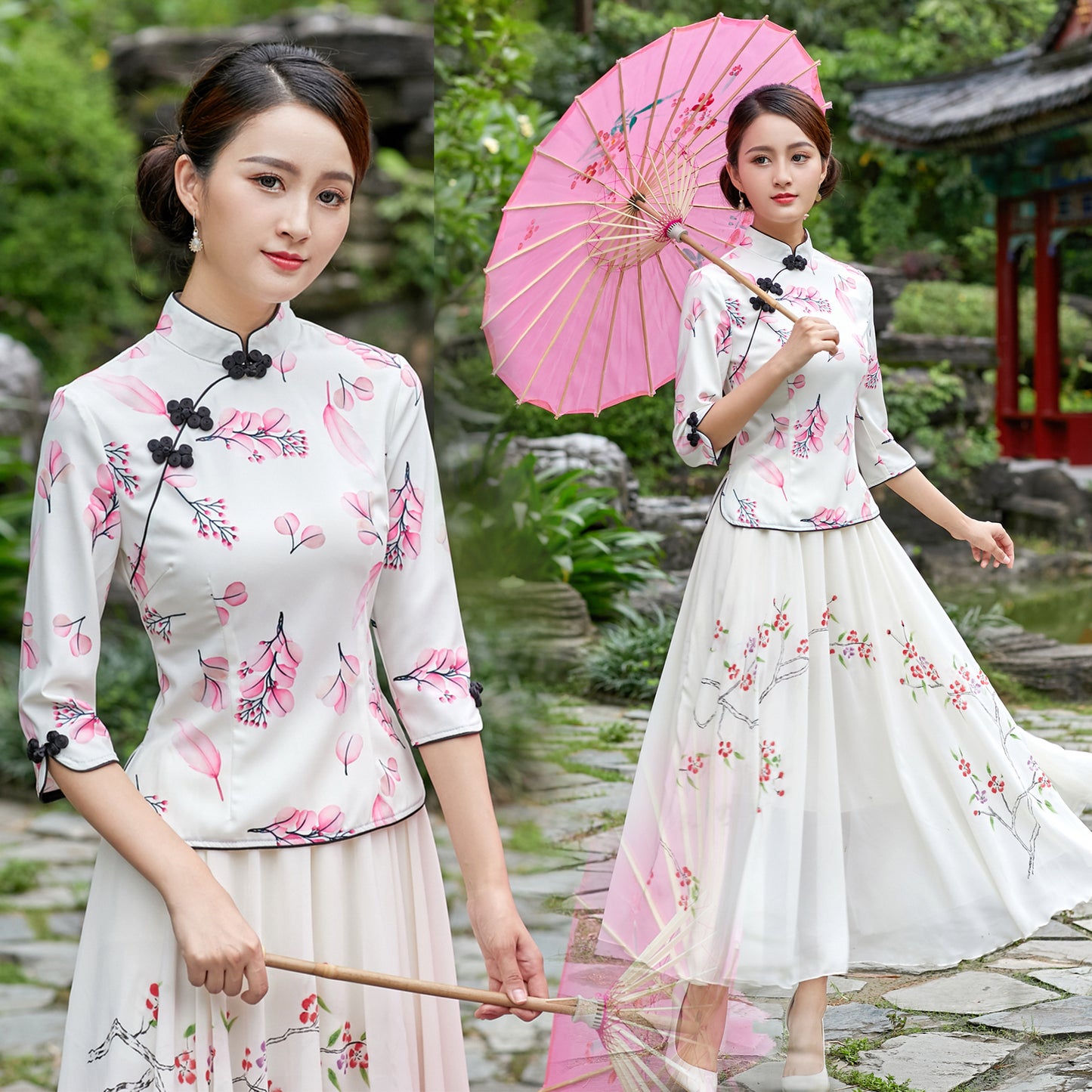 Klassisches und elegantes chinesisches Cheongsam-Oberteil