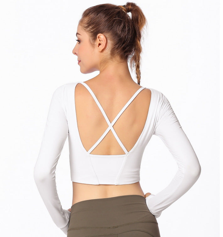 Cross Back Sport Fitness Wear Langarm