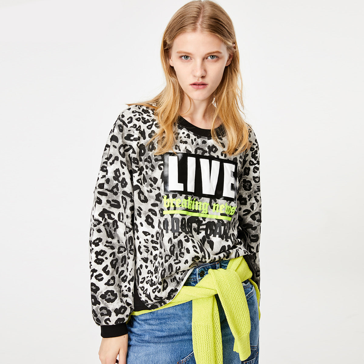 Damen-Sweatshirt mit Buchstaben-Print