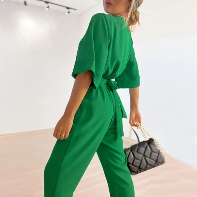 Fashion Casual Jumpsuit Straight Tube