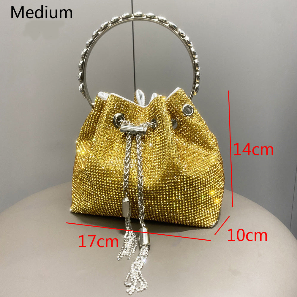 Europäische und amerikanische glänzende Diamanthandtasche für Frauen