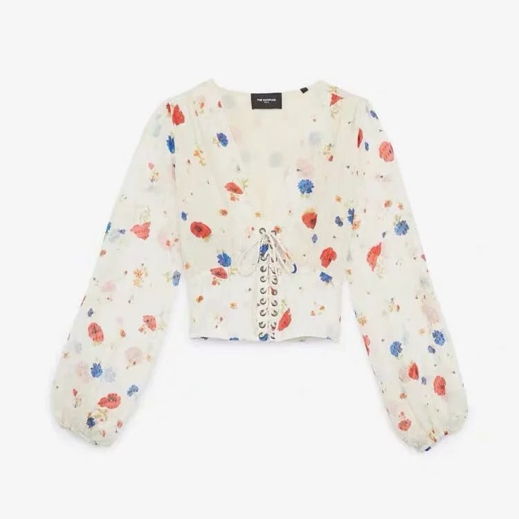 Early autumn new cross Lace Up Jacket