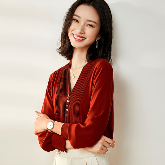 Chiffon sweaters with long sleeves