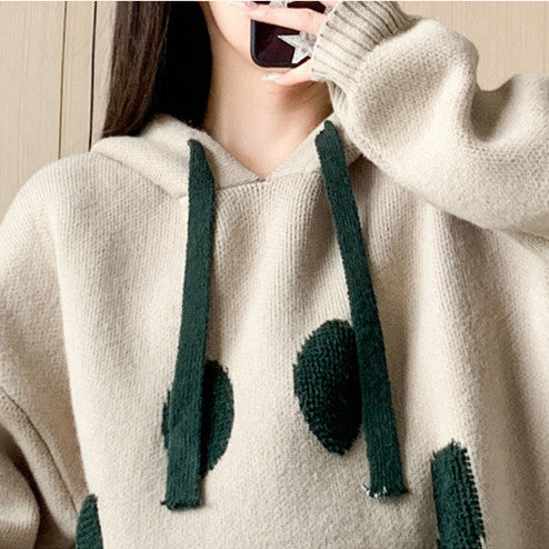 All-match Casual Smile Hooded Sweater