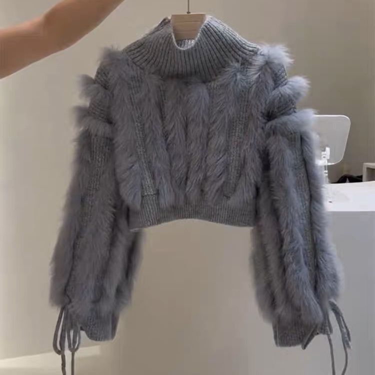 Furry Fashionable Temperament Short Sweater