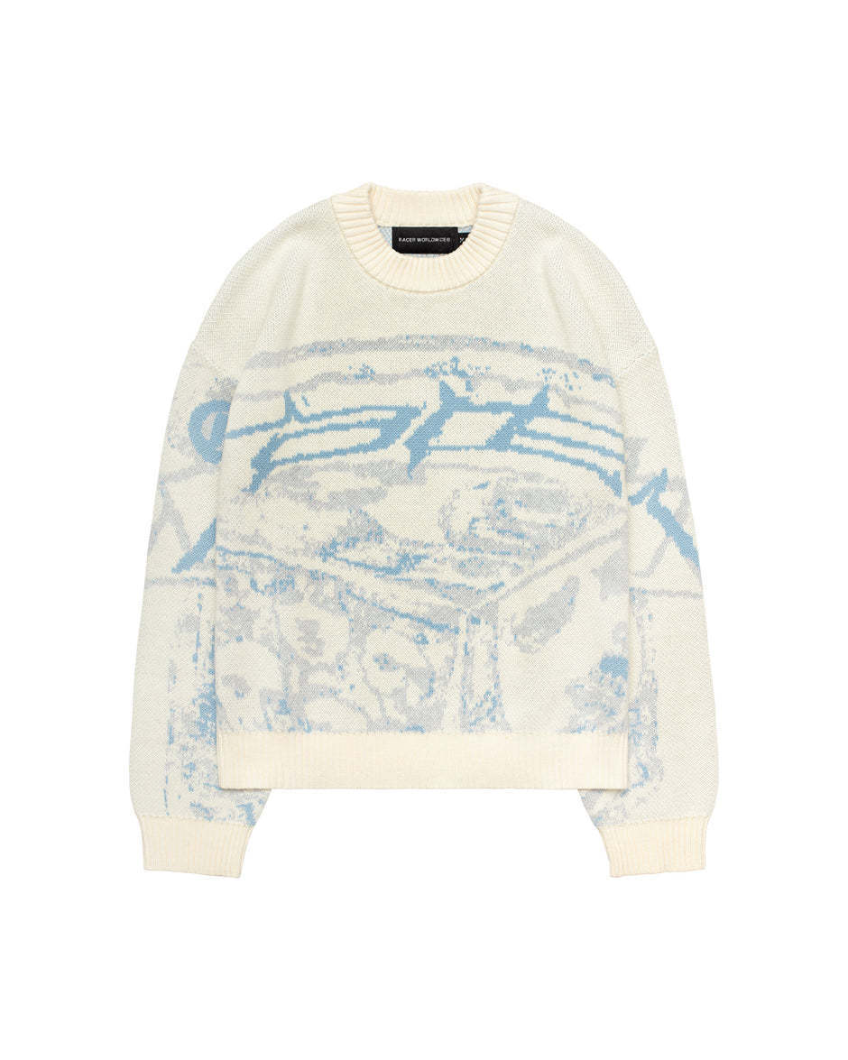 Pullover mit Rundhalsausschnitt und Commuter-Print