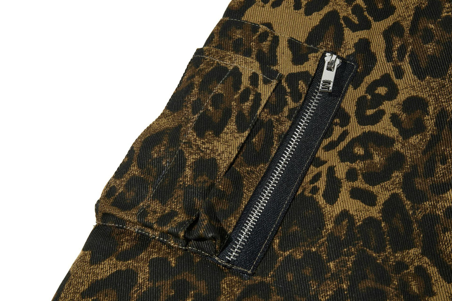 American Vintage Leopard Print Sets Winter Verdickte Kapuzenjacke