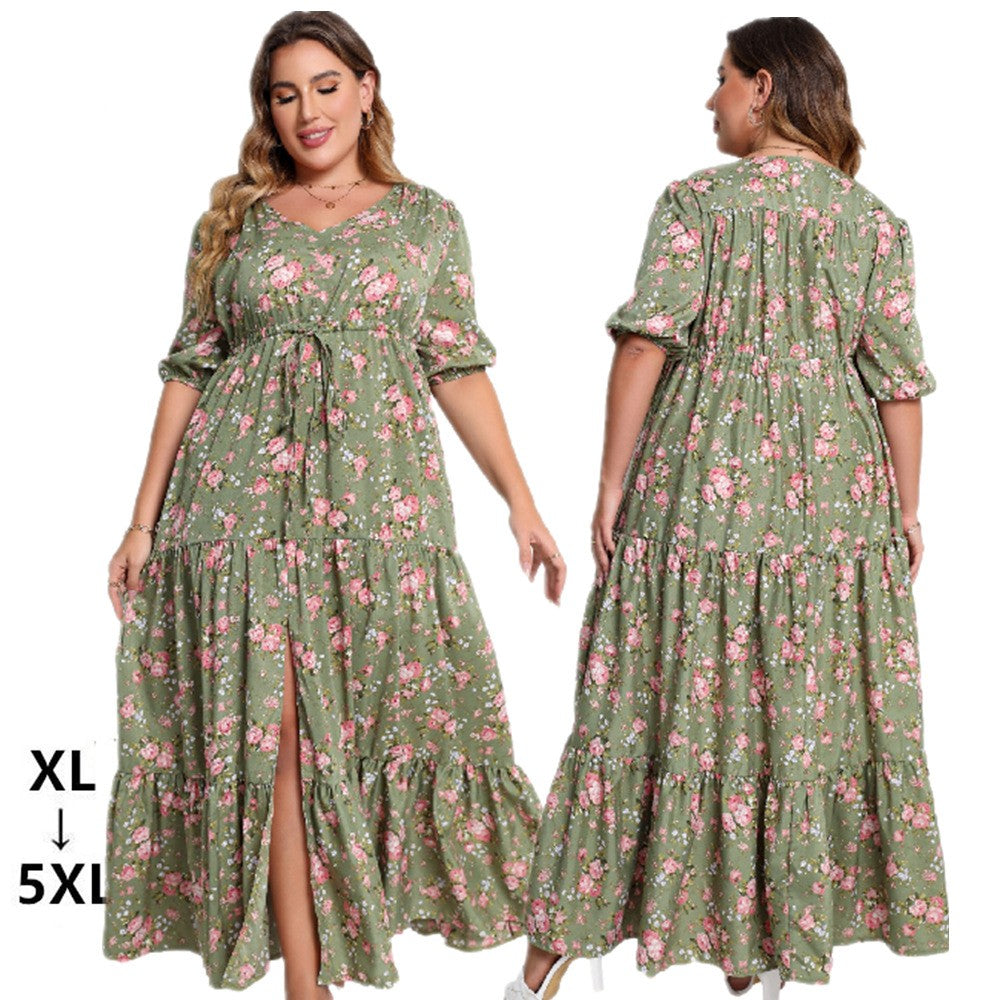 Vestido suelto con estampado bohemio para mujer