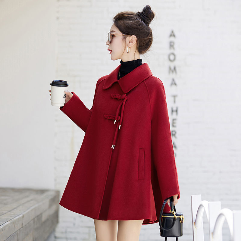 Women's Fashion Retro Loose Woolen Coat