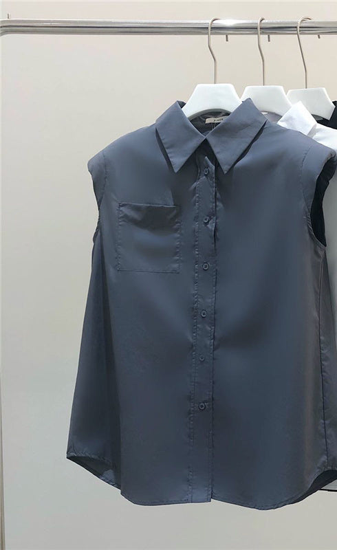 Camisa cómoda tipo chaleco de temperamento de viajero