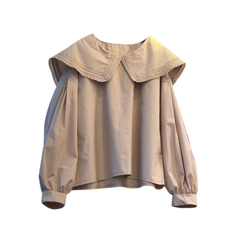 Baggy top with lantern sleeves