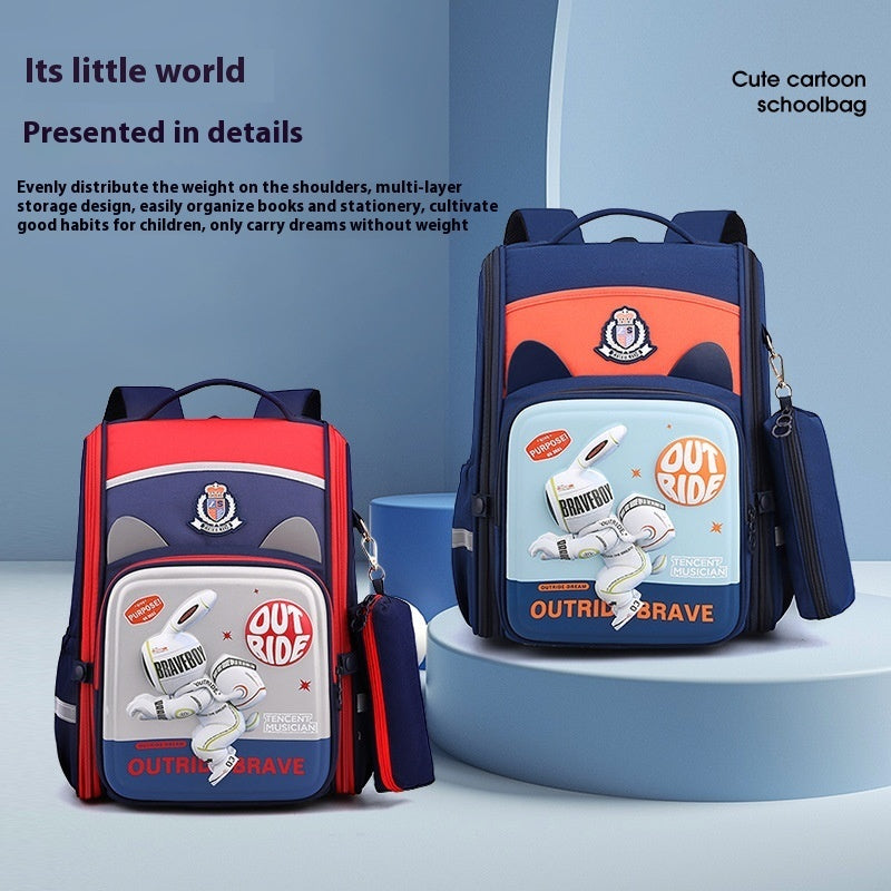 Leichter Kinderrucksack mit 3D-Cartoon-Aufdruck