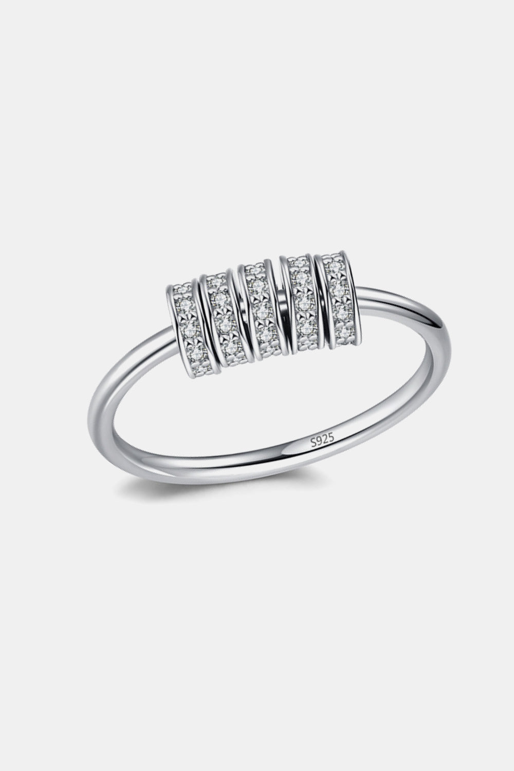 Anillo Cinco Aros Plata Ley 925