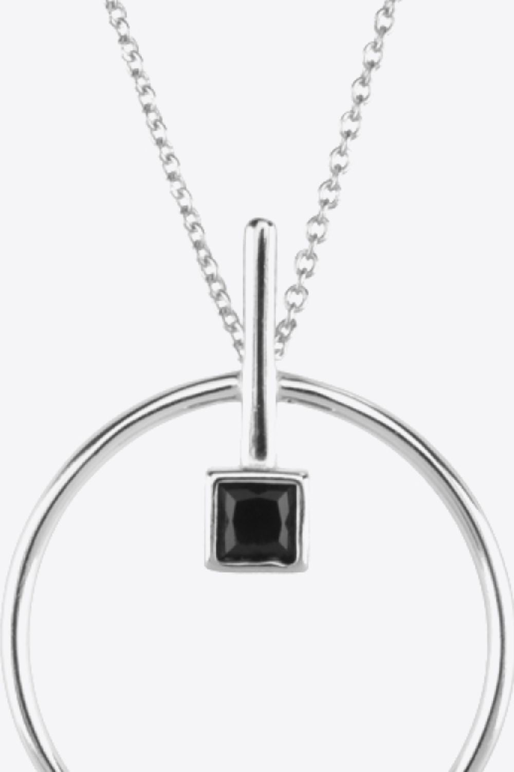 Black Zircon 925 Sterling Silver Necklace