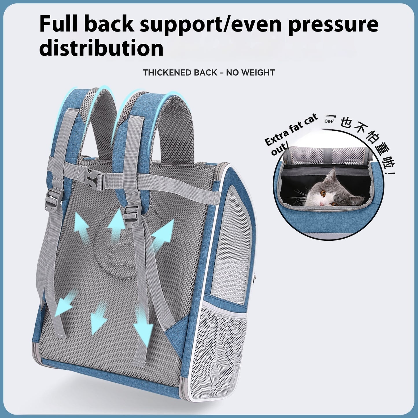 Mochila transpirable plegable para mascotas para salir