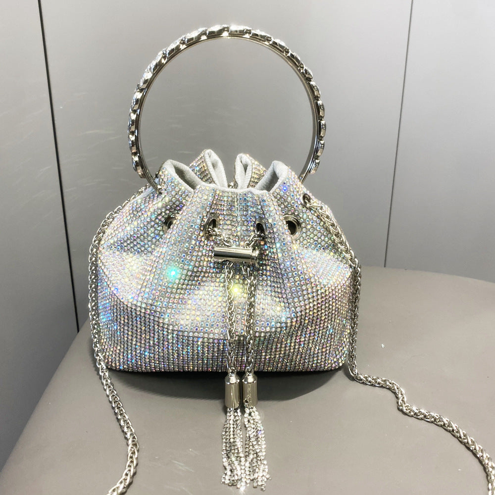 Bolso de mano con brillantes diamantes europeos y americanos para mujer