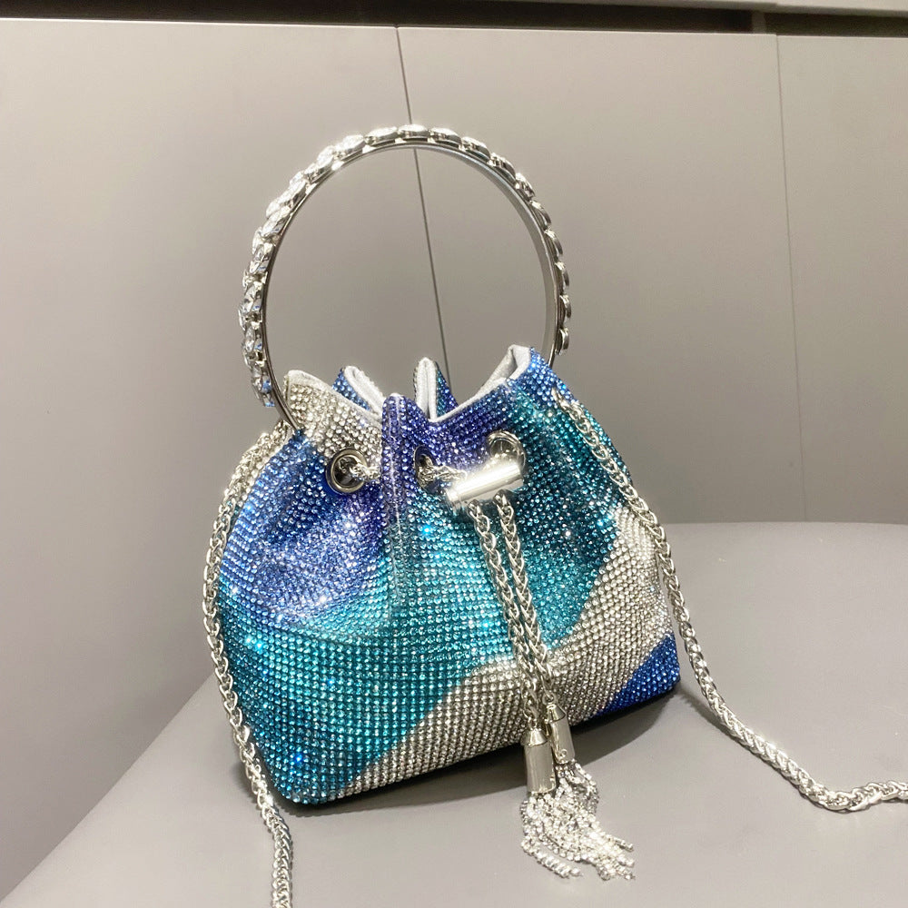 Europäische und amerikanische glänzende Diamanthandtasche für Frauen