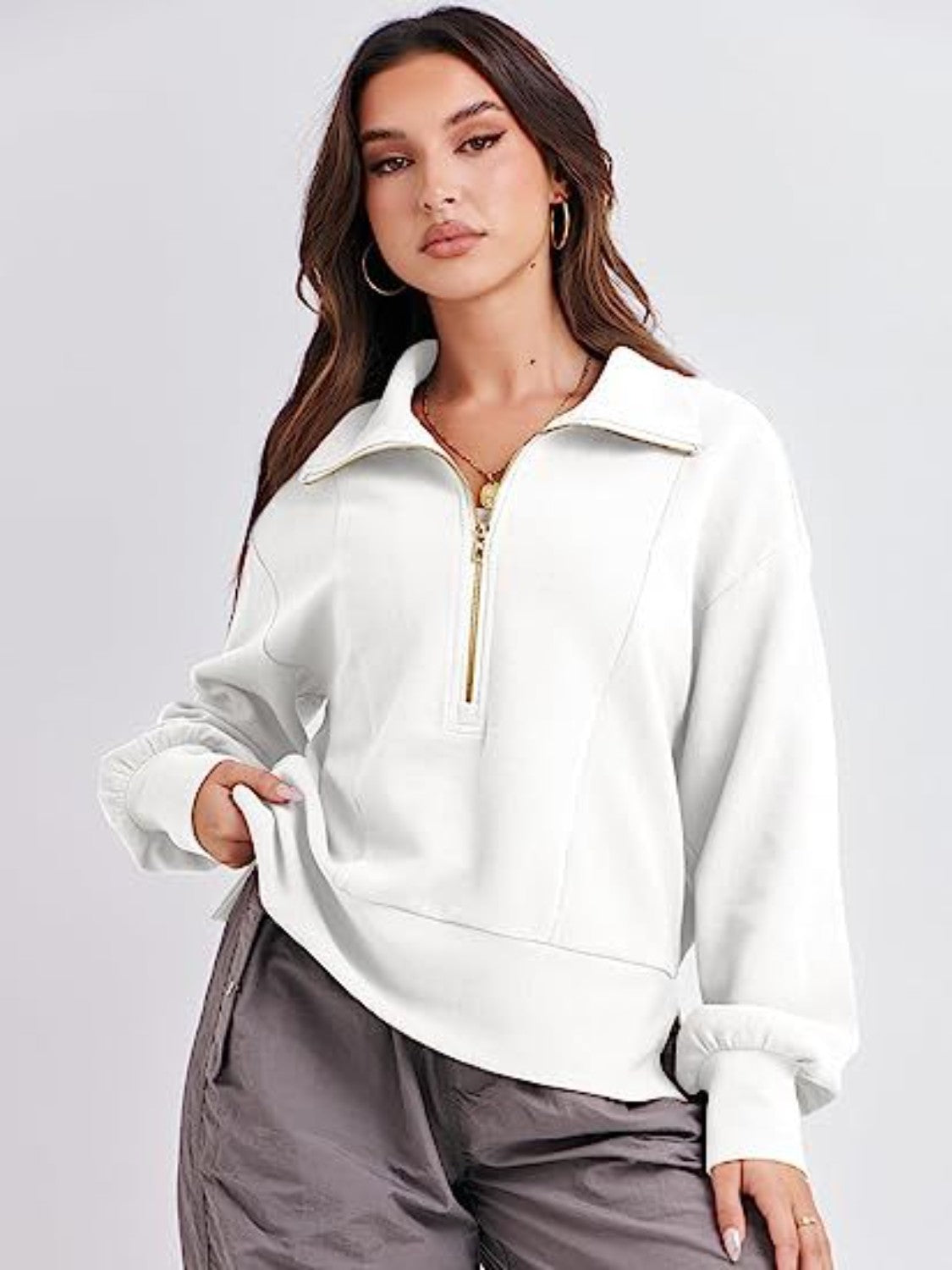 Sudaderas con cuello y media cremallera