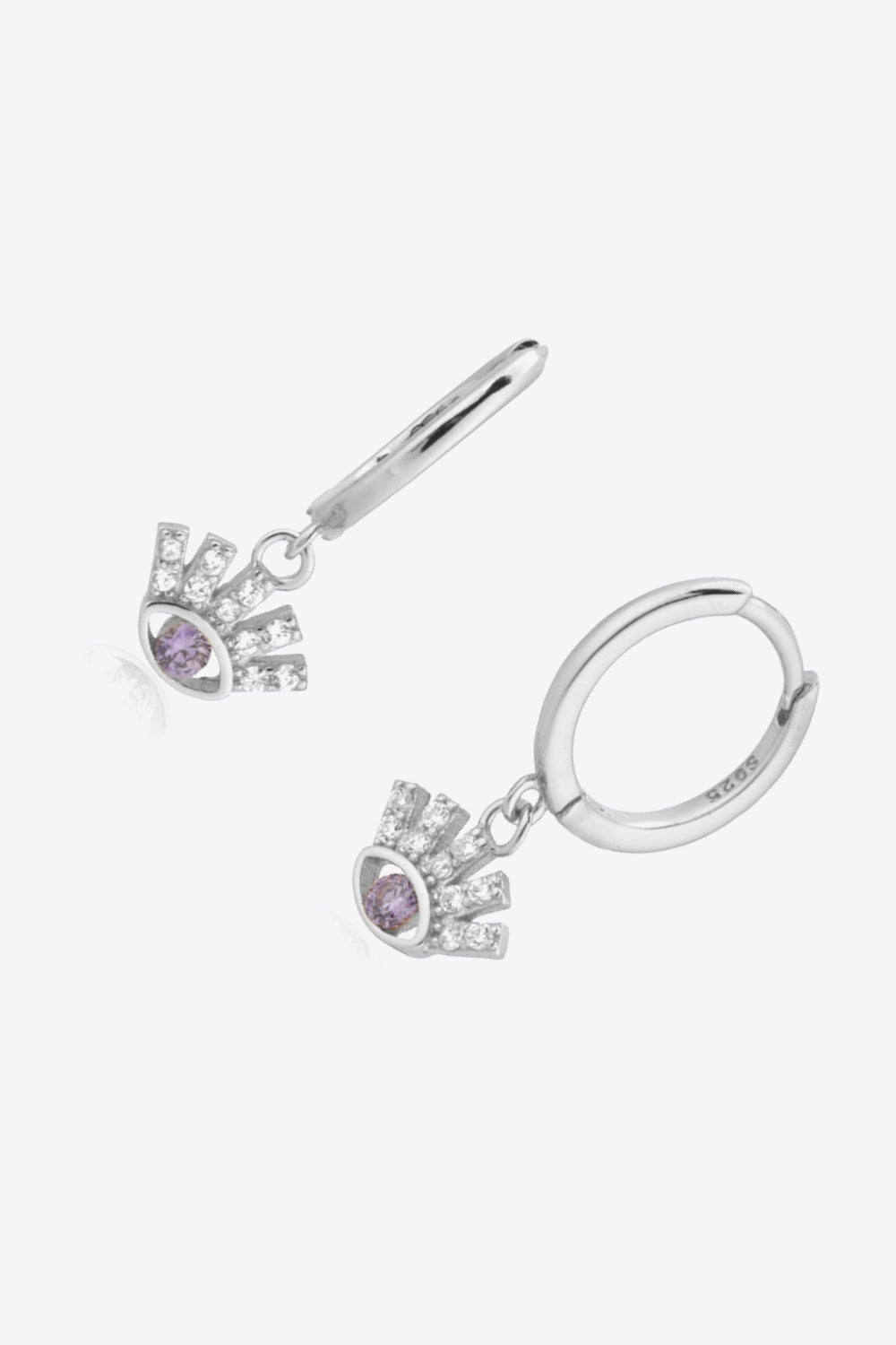 Pendientes colgantes Huggie de plata de ley 925