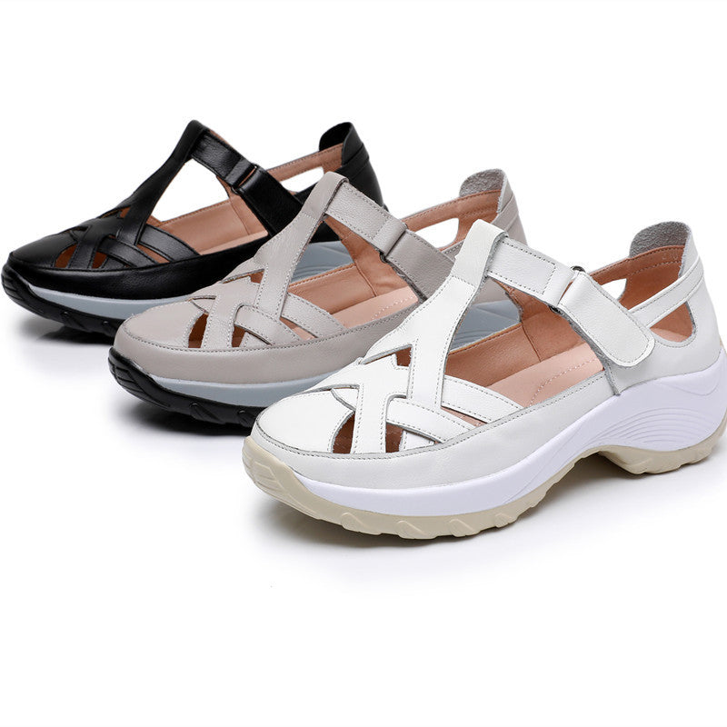 First Layer Cowhide Casual Retro Women's Sandals