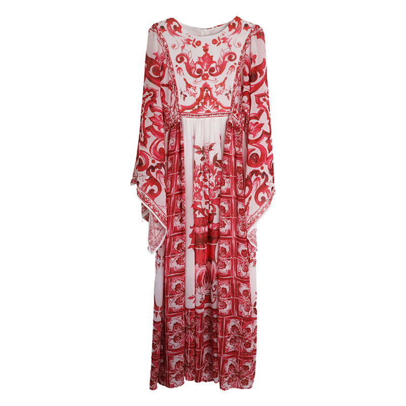 Women's Fashion Slim Print Fashionable Dress