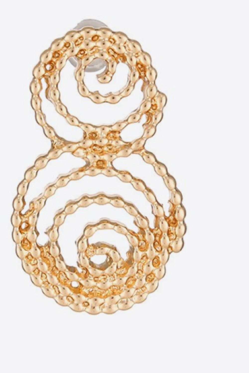 Pendientes en espiral de aleación chapados en oro de 18 quilates