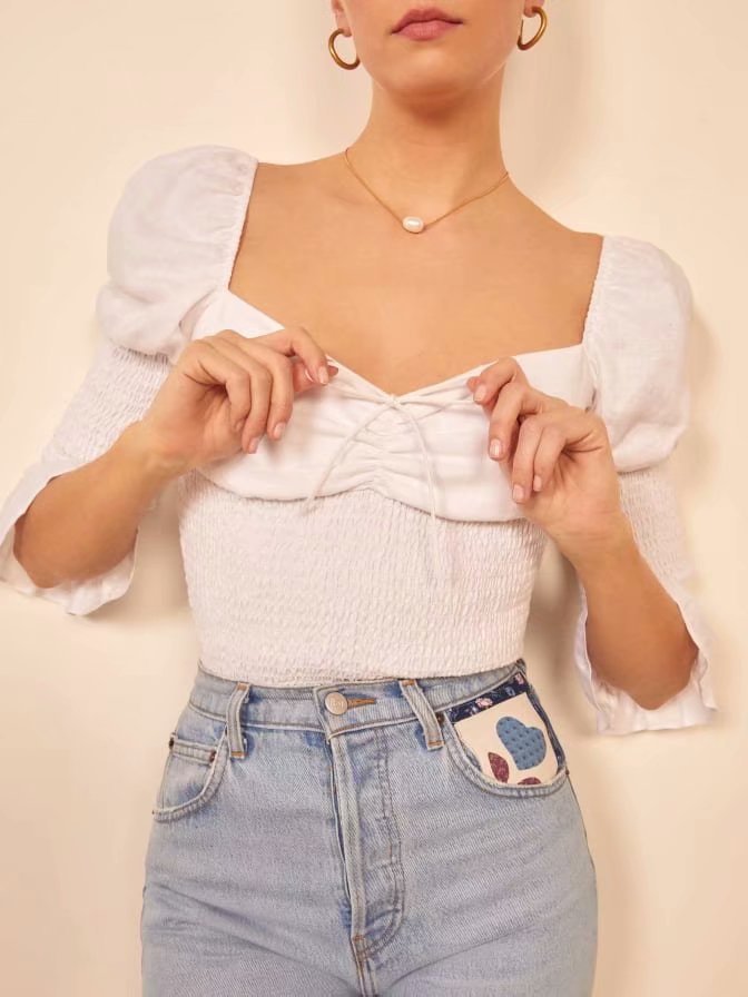 Women's waist pullover shirt
