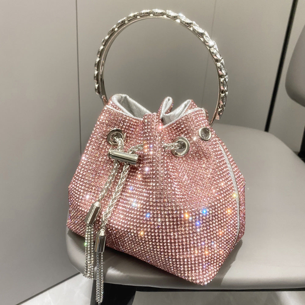 Bolso de mano con brillantes diamantes europeos y americanos para mujer