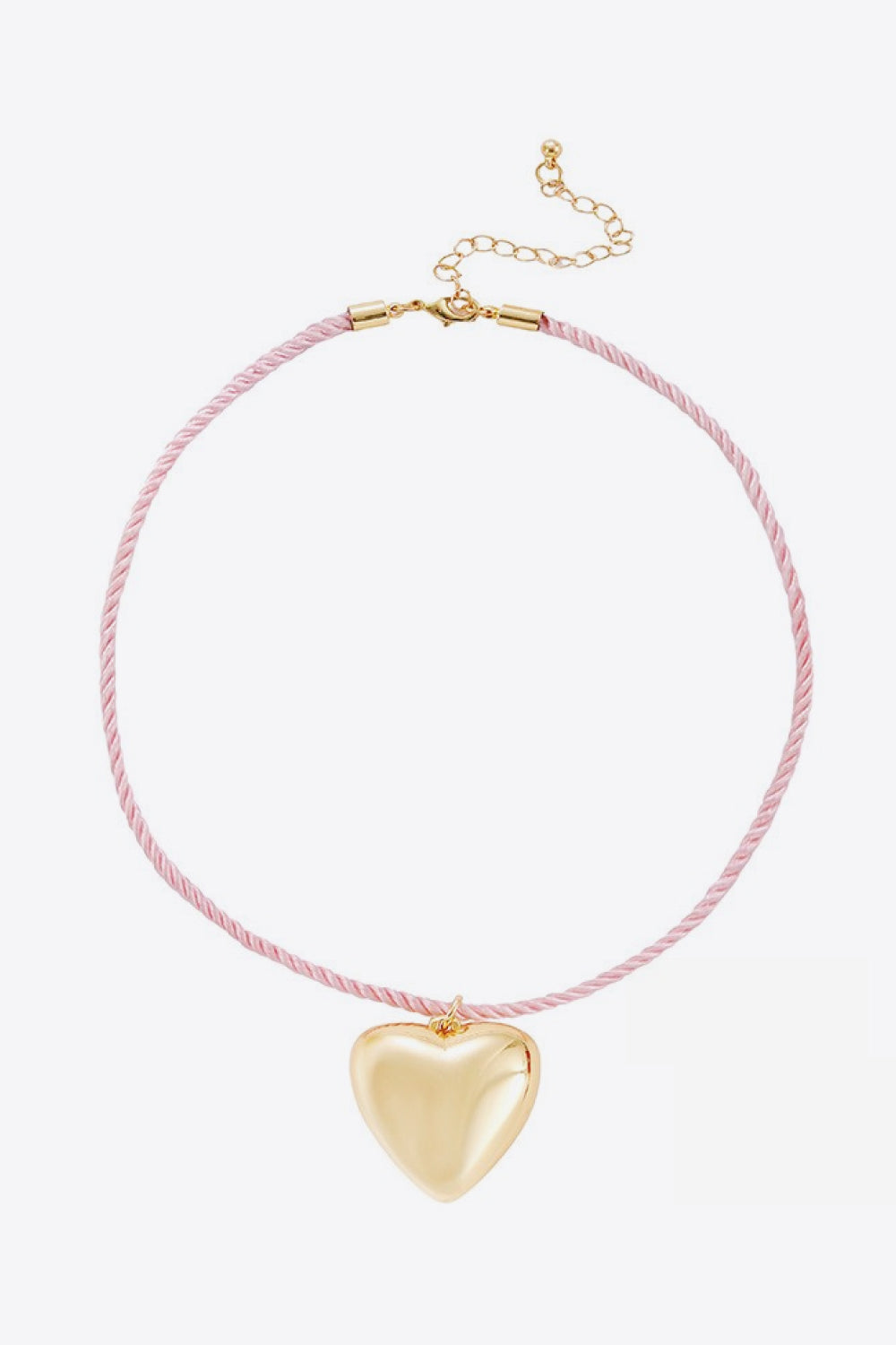 Collar de cuerda con colgante de corazón