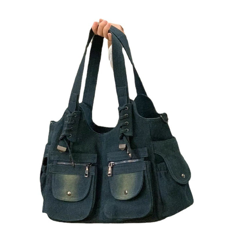 Denim Schulter Vintage Casual All-matching Schulter Messenger Tasche