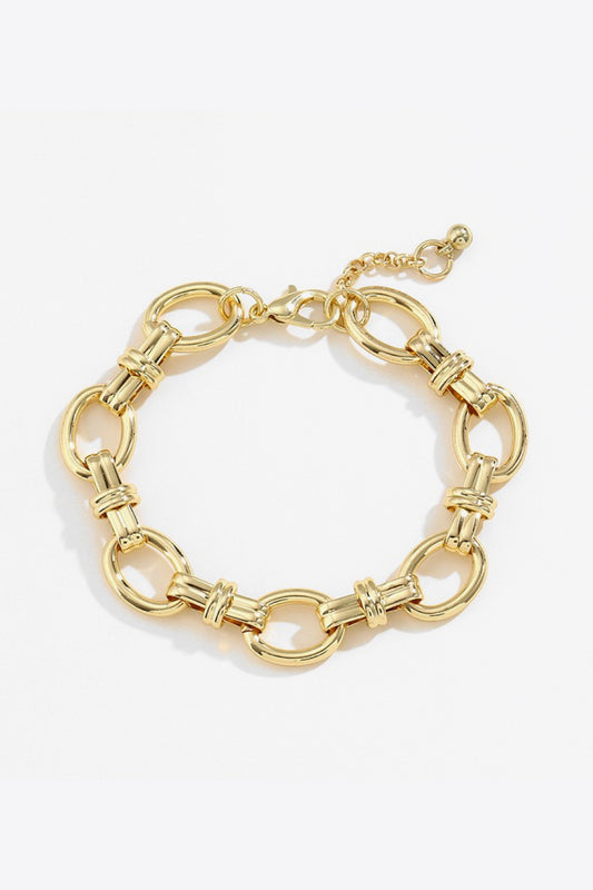 Hermosa pulsera Grace chapada en oro de 18 quilates