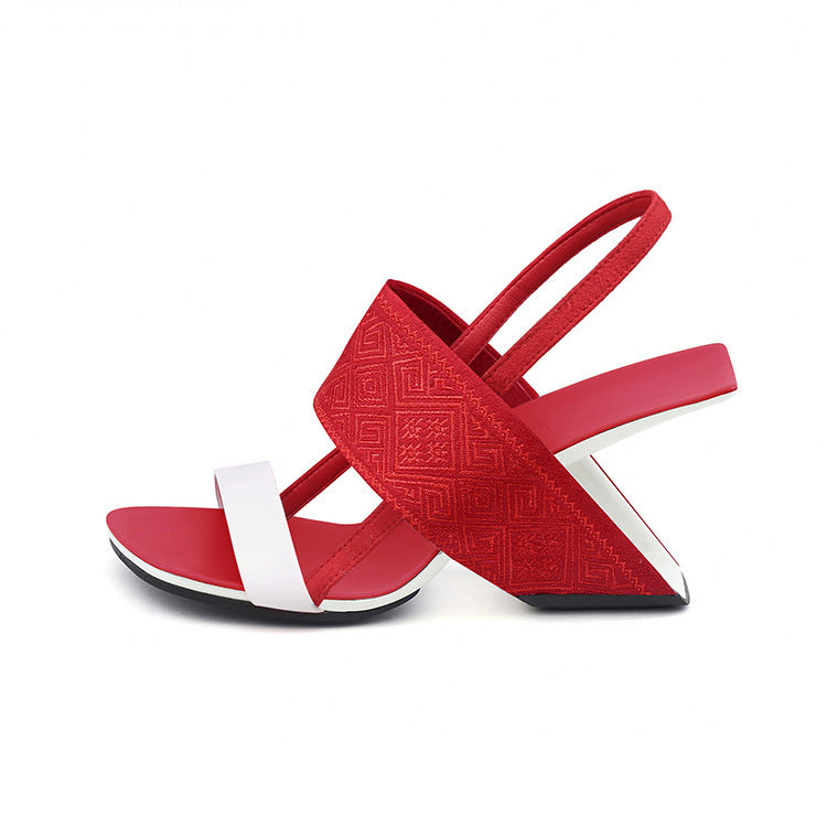 Sandalias bordadas de estilo étnico de verano para mujer