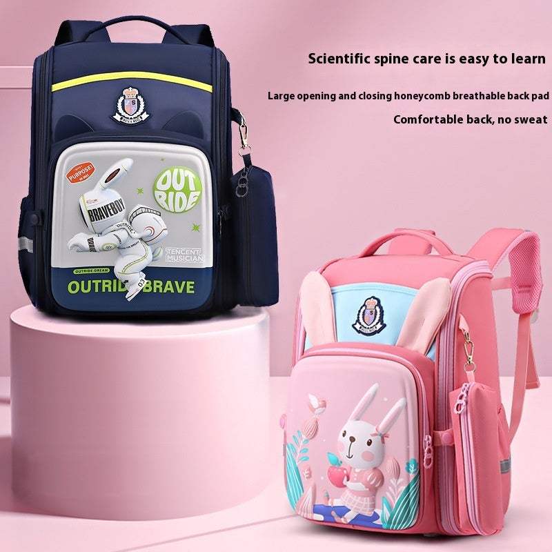 Mochila ligera con estampado de dibujos animados en 3D para niños