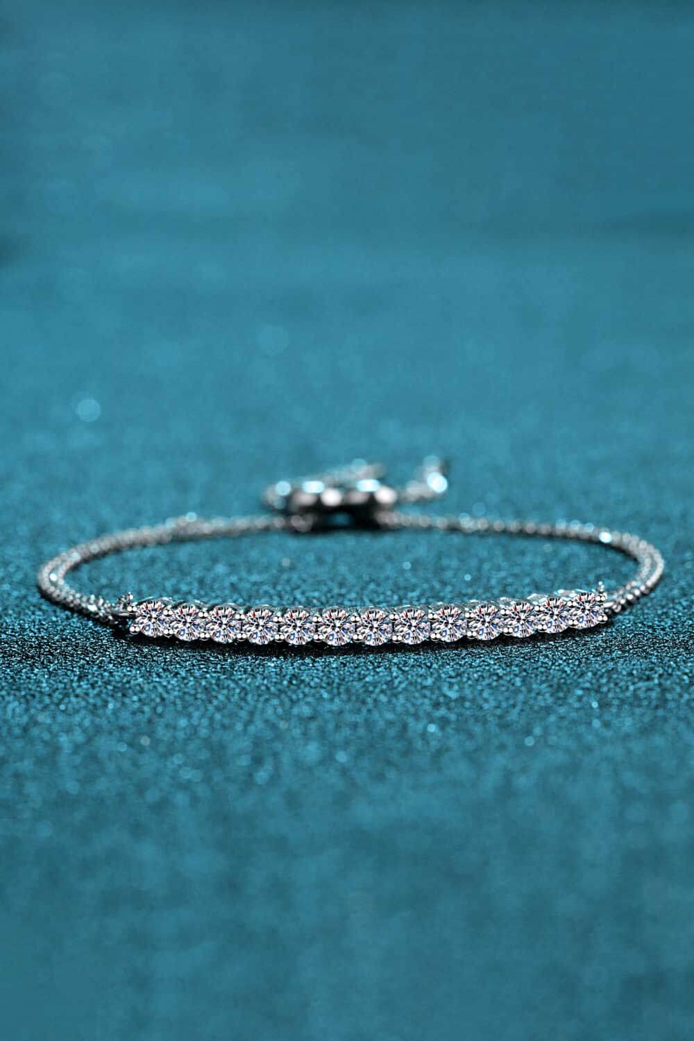 Bezauberndes Moissanit-Sterlingsilber-Armband