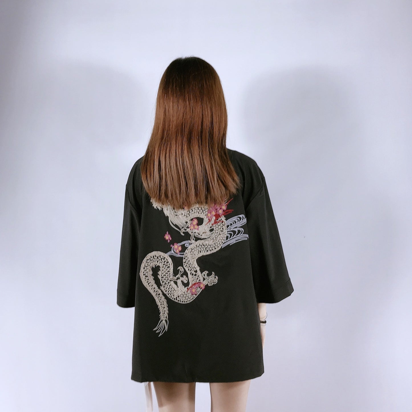 Frühherbst Japanische Strickjacke Kimono Harajuku Stickerei