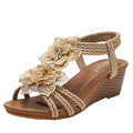 Wedge Roman Bohemian Retro Flower Vacation Sandals