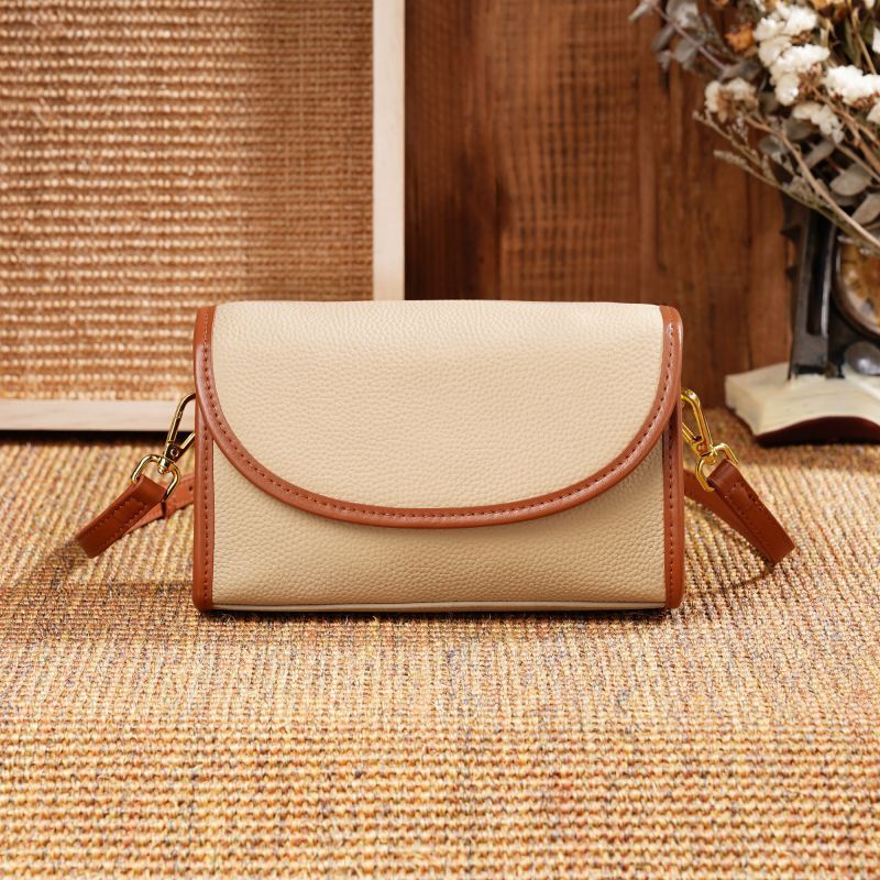 Fashionable Stylish Contrast Color Niche Style Crossbody Bag