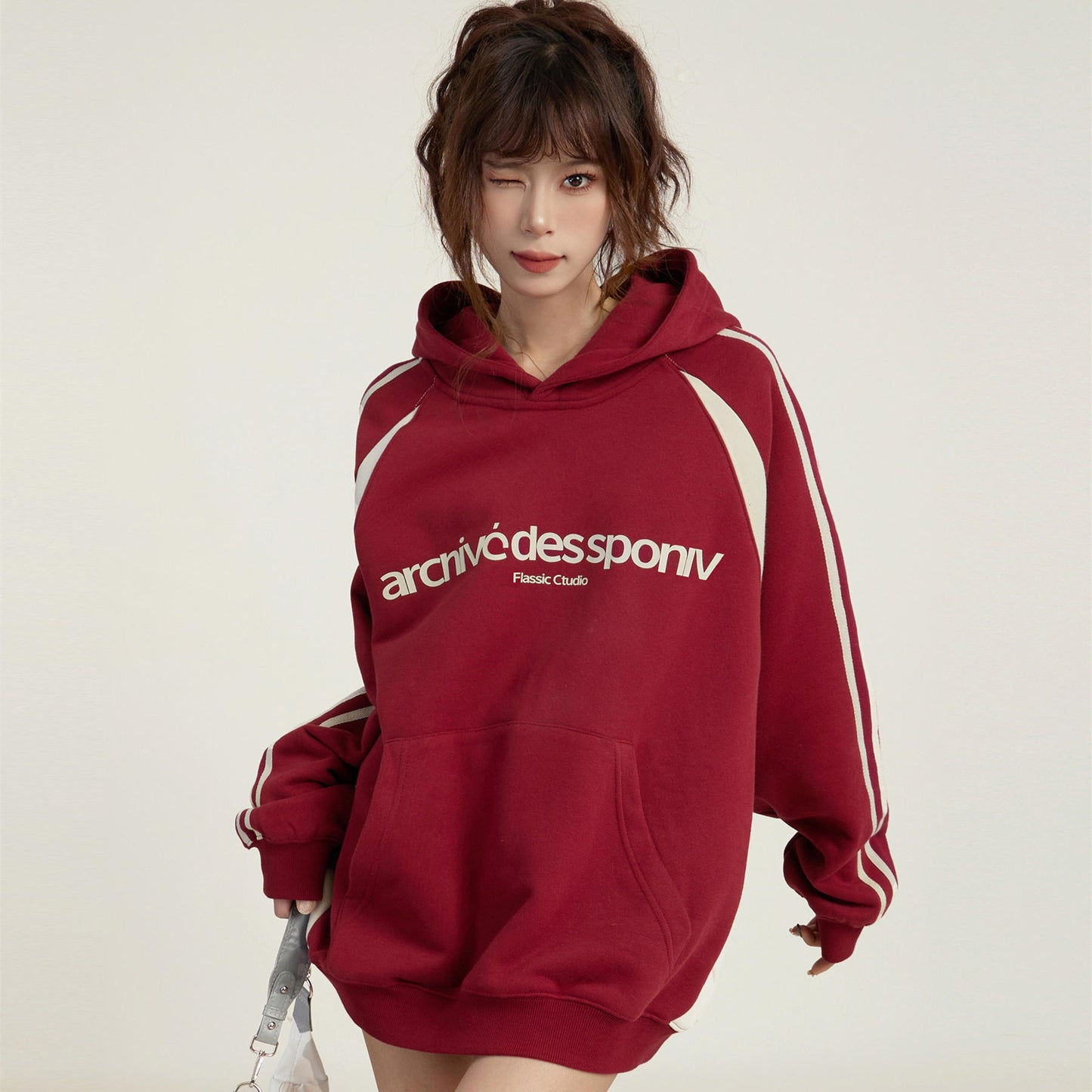 Female Autumn Oversize Hooded Pullover Sweater Crowd