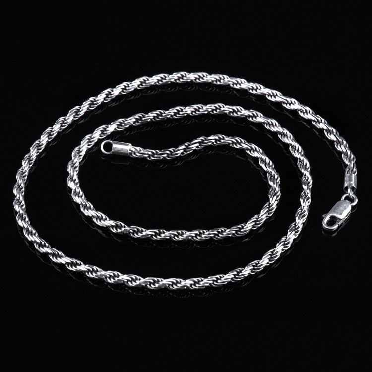 Collar de plata de ley 925 con cadena de serpiente de 23,6"